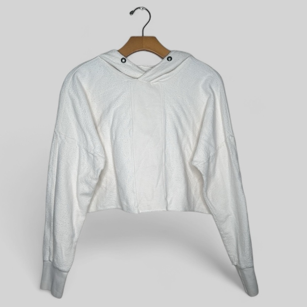 Daniel Patrick Classic Road Hoodie Ivory Sz Small Cropped Oversized Minimalist